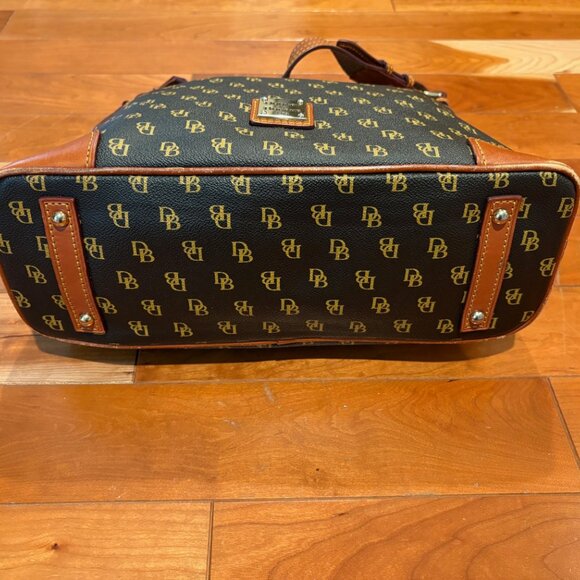 Dooney & Bourke Gretta Hobo Logo Print Canvas/Leather Shoulder Bag - Picture 10 of 15